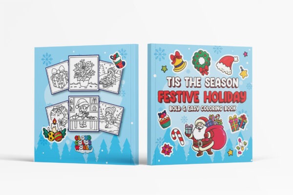Christmas coloring book cover