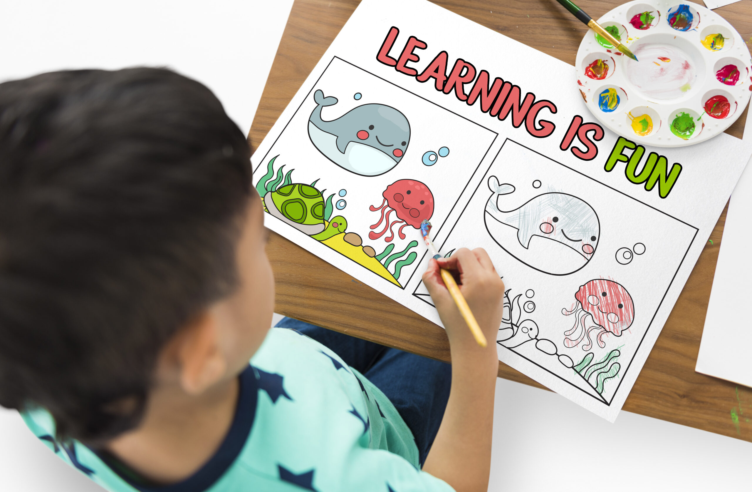 Coloring Books For kids and learning material