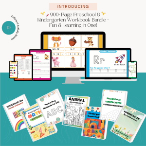 Zero-Prep Early Learning Pack: 10 Workbooks + 3 Bonus Printables for Ages 3-6